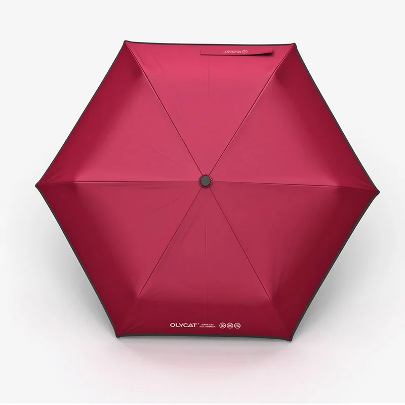 Ультралегкий автоматический зонт OLYCAT для дождливой погоды простой цветной