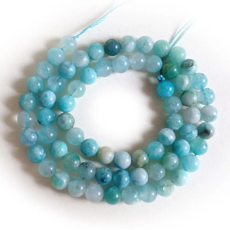 Круглые синие синтетические гемиморфиты 4 14 мм бусины из натурального камня для