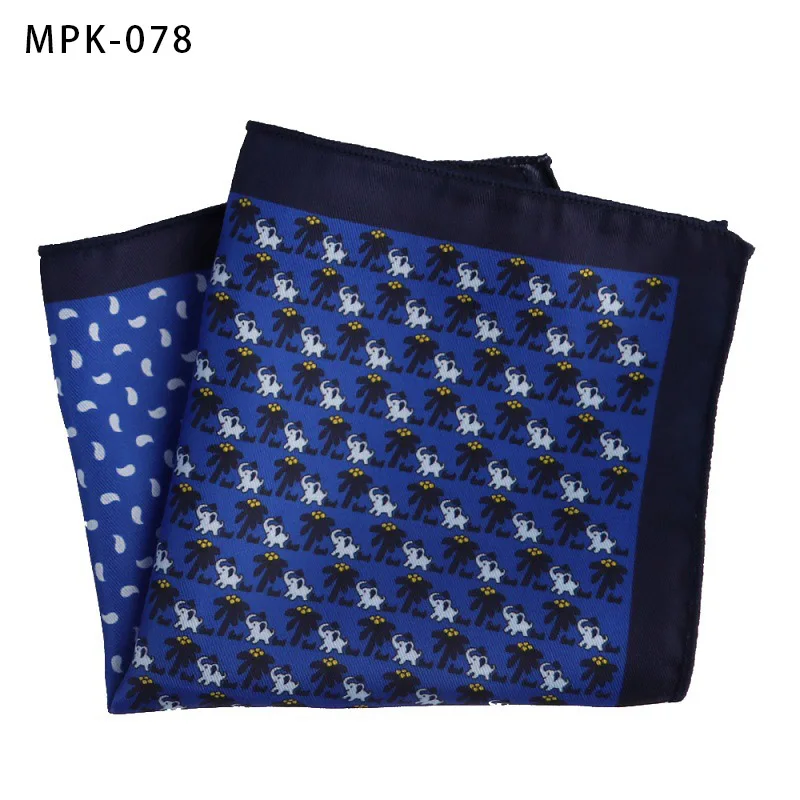 MPK-78 YISHLINE отличительные мужские s модный мужской Карманный платок квадратный шелковый мужской цветочный Пейсли мужской нагрудный платок для мужской костюм аксессуары - Цвет: MPK-78