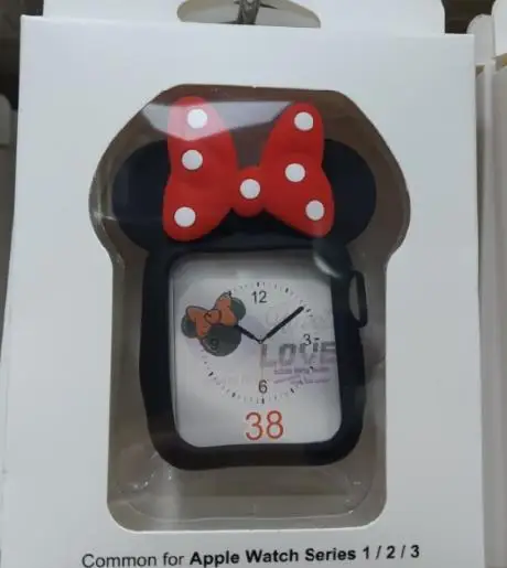 9 Часы с рисунком Minnie на циферблате Ремешки для наручных часов мягкий чехол для iWatch серии 1234 чехол для Apple Watch 38 мм 44 мм 42 мм милые уши Микки Мауса и 40 мм - Цвет ремешка: 9
