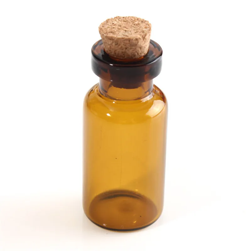 5 шт./лот 2 мл маленькая коричневая пустая стеклянная бутылка для желаний