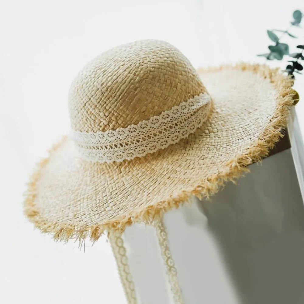 Шляпа женская Соломенная пляжная праздничная плетеная Панама от солнца