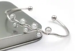 silver WT-B387 красивый натуральный пресноводный жемчуг листьев форма в высокое качество золото/серебро цвет покрытием для женщин подарок - Окраска металла: silver