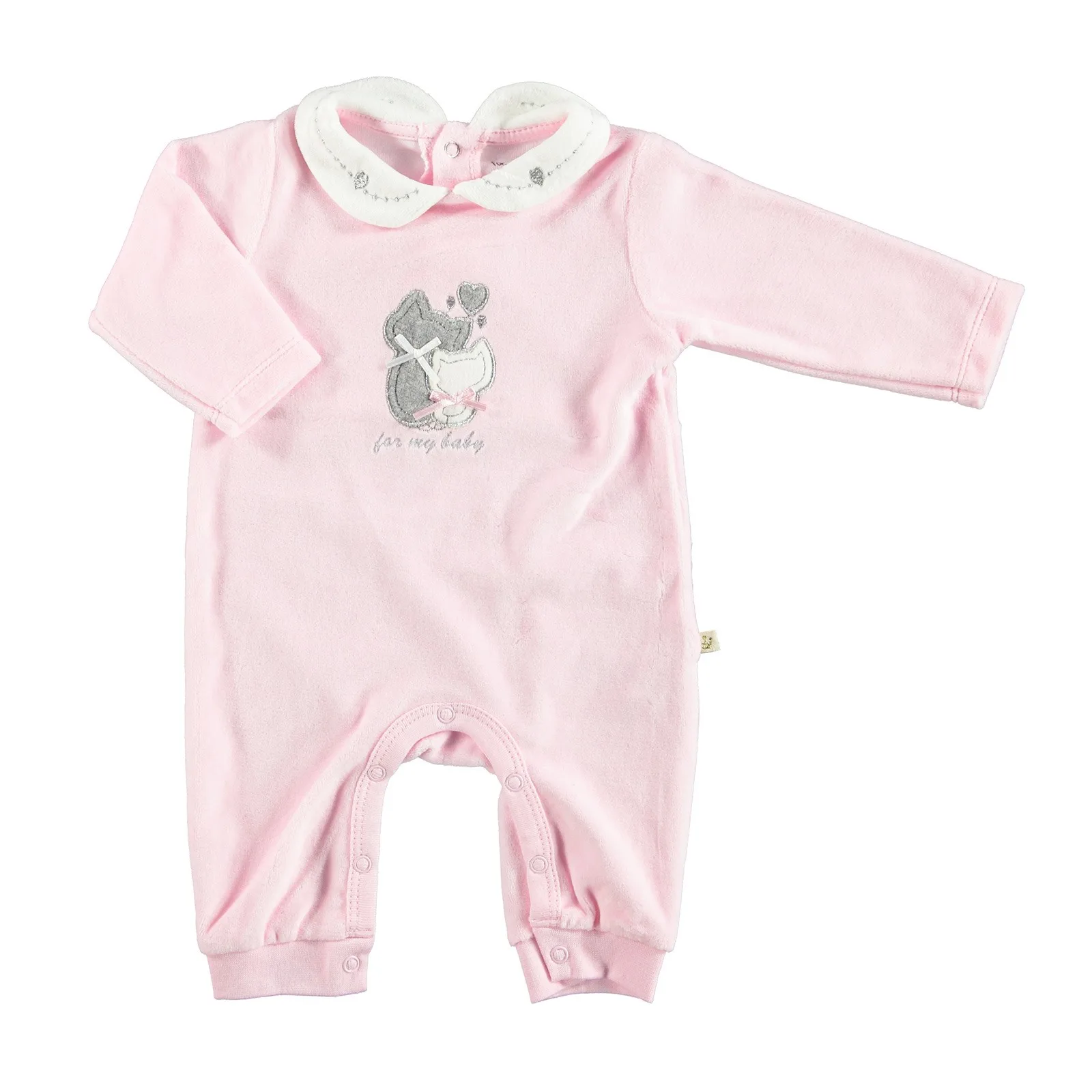Ebebek для My Baby Little Cats комбинезон с длинными рукавами маленьких девочек розовый|Боди