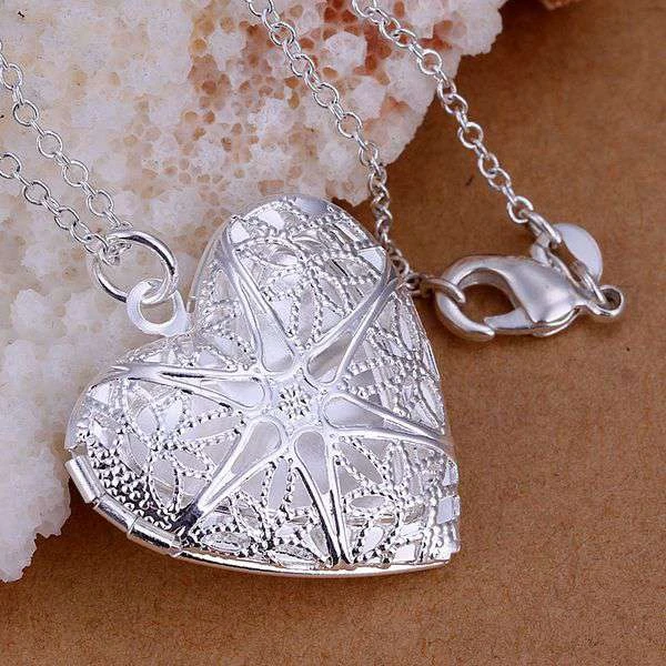 

wholesale silver plated pendant,silver plated fashion jewelry Heart pendants necklace for women/men +chain