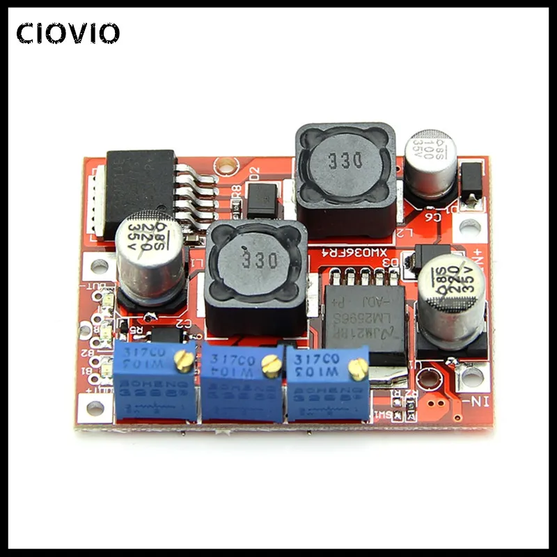 2 шт. модуль преобразователя Напряжения CIOVIO LM2596S LM2577S повышающий понижающий