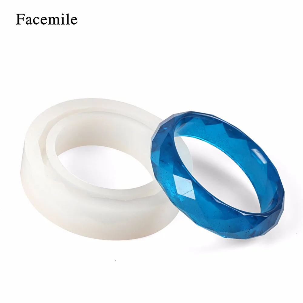 Facemile 1 шт Силиконовые смолы литье Круглый браслет форма для браслетов ювелирные