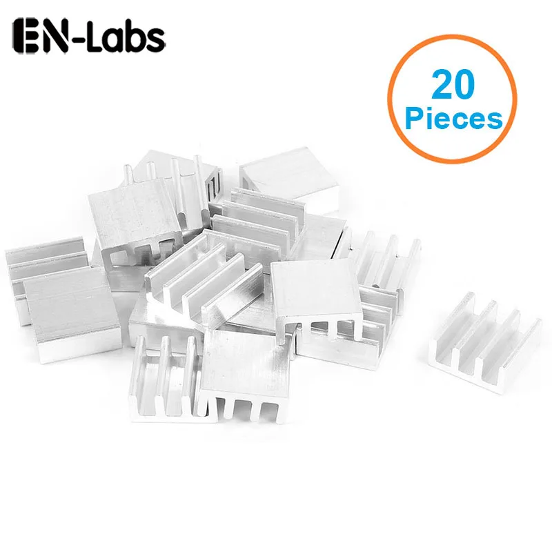 En Labs 20 шт./лот алюминиевый радиатор 11x11x5 мм электронный чип Радиатор Охладитель