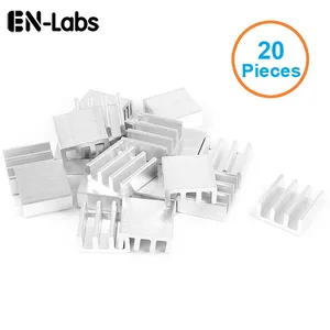 En-Labs 20 шт.лот алюминиевый радиатор 11x11x5 мм электронный чип Радиатор Охладитель Для бананов Raspberry Pi RAM,Memory,IC DC конвертер