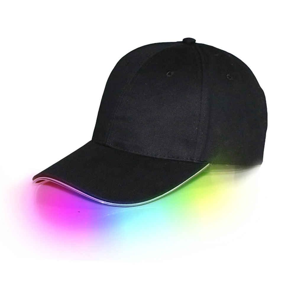 Black Colorful Ультра яркий светодиодный унисекс бейсболка с подсветкой 3 режима головной убор с подсветкой для вечерние хип-хоп Бег Охота бег - Цвет: Black Colorful