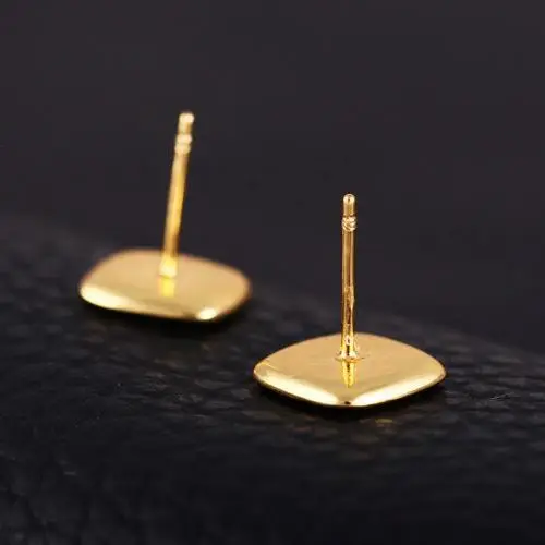 Стерлинговое Серебро 925 обручальные свадебные полукрепежные серьги-гвоздики для