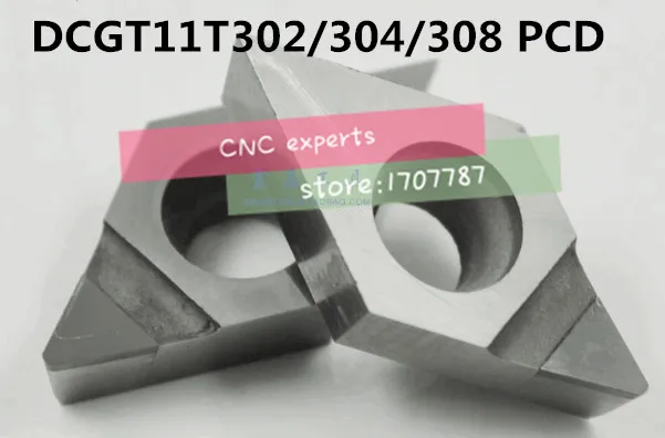 Бесплатная доставка 2 шт. DCGT11T302/DCGT11T304/DCGT11T308 PCD вставки CNC алмазная вставка для