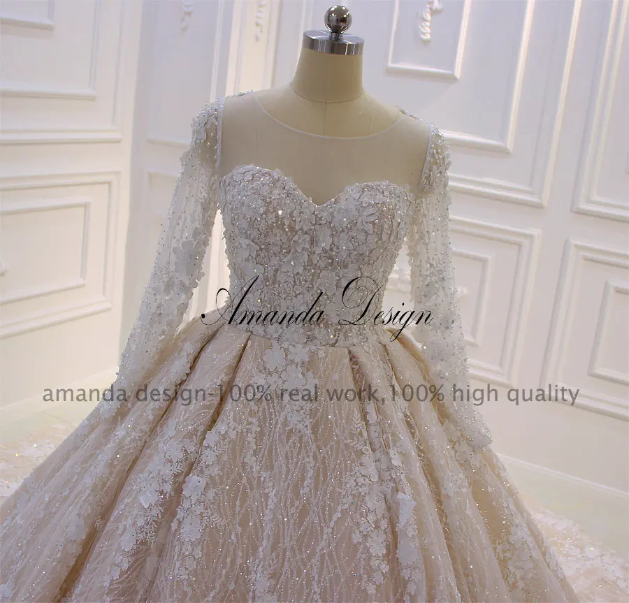 Свадебное Платье Amanda Design роскошное свадебное платье с длинными рукавами и