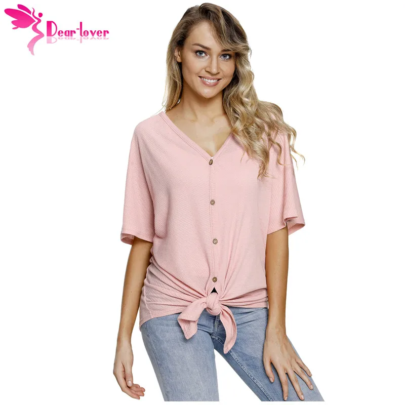 Dear Lover Женские топы и блузка рубашка 2018 короткий рукав Повседневное черный Dolman на