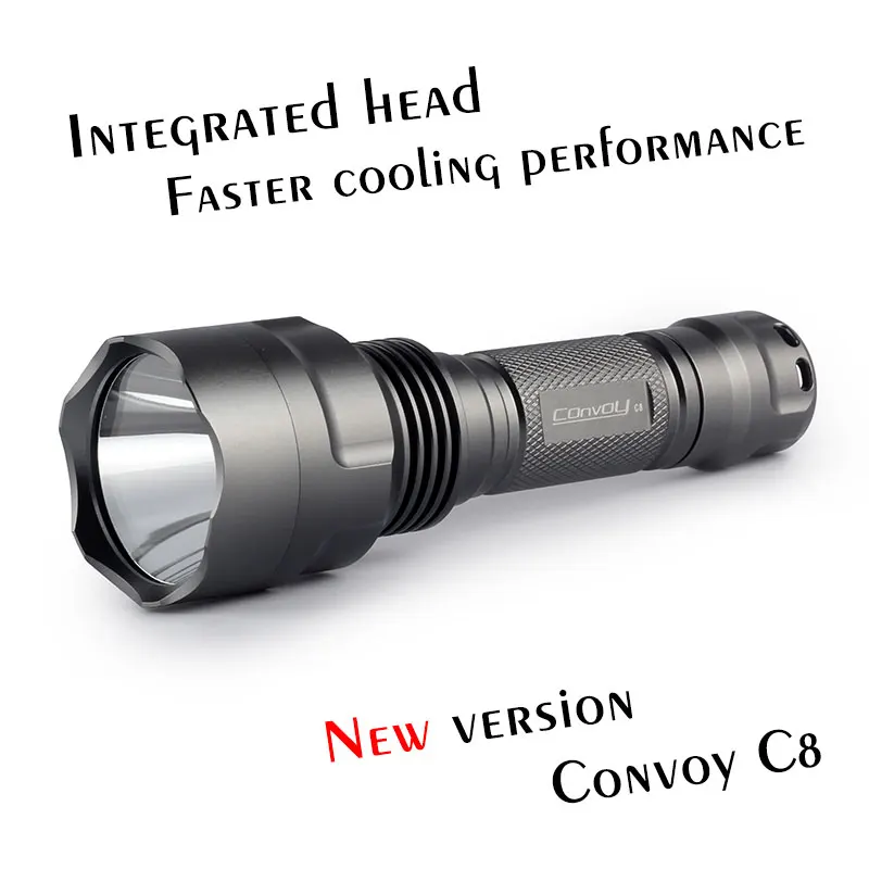Серый конвой C8 Cree XML2 U2 1A светодиодный вспышка светильник фонарь для велосипеда
