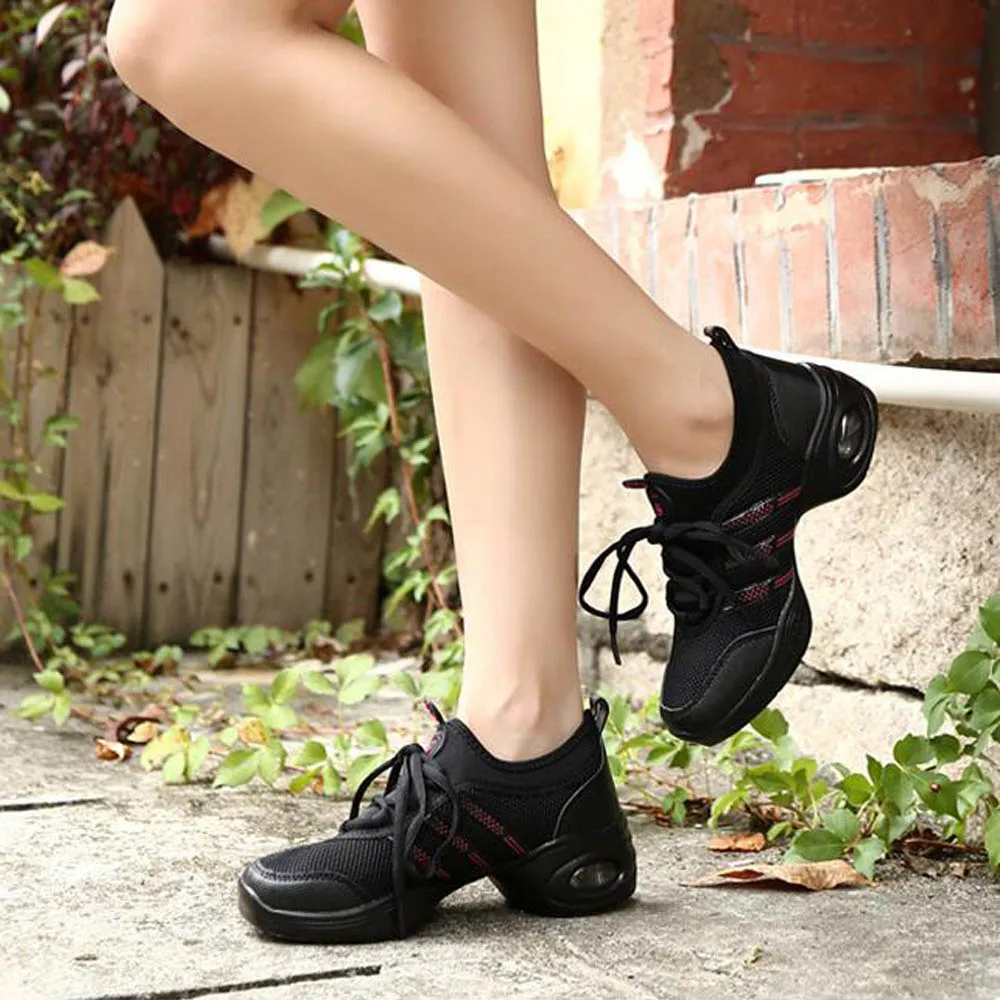 Women Jazz Shoes Dance Sneakers Hip Hop Shoes Salsa Dance Shoes Woman Modern Platform Sports Feature Ladies Dancing Sneakers