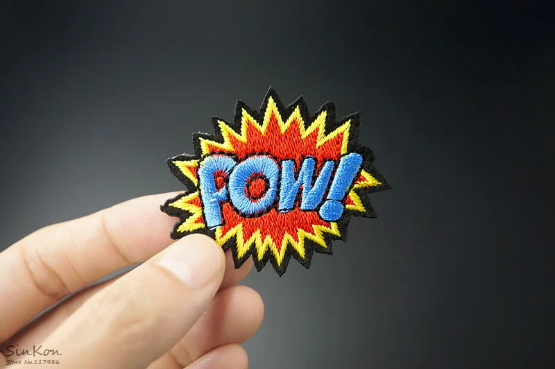 Размер POW: 4,5x5,5 см железная нашивка вышитая аппликация швейная одежда наклейки одежда аксессуары значки