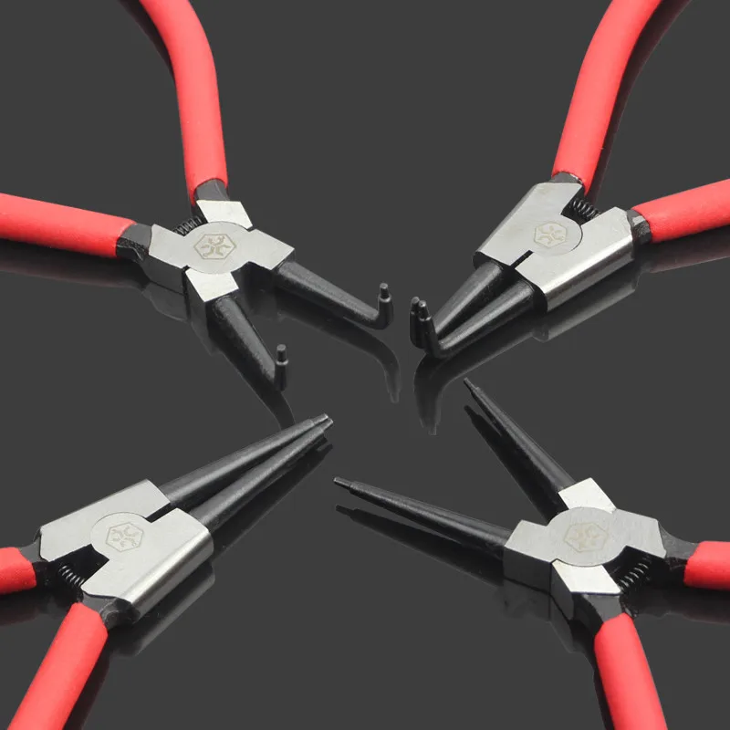 Forceps 4pcs/set Crimping Pliers Used To Spring Installation And Removal Snap Ring Pincers Hand Tool Alicates Ferramenta | Строительство