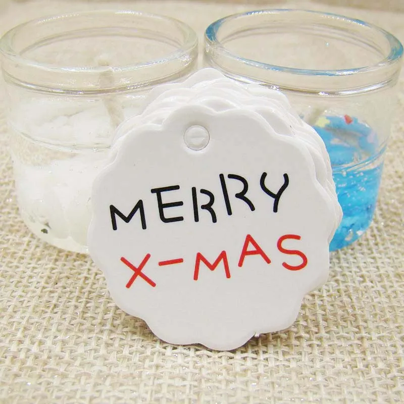 С наступающим Новым годом бумажные бирки Веселые Предновогодние подарок к