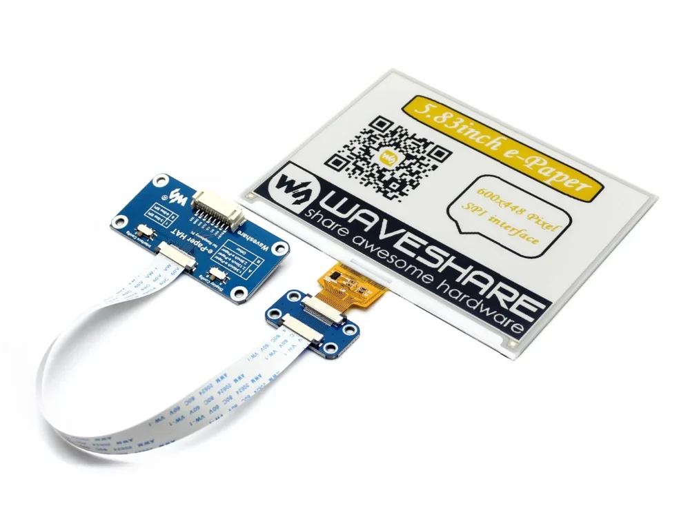 Waveshare 5 83 дюймовый E Ink дисплей шляпа совместима Raspberry Pi/Arduino желтый/черный/белый