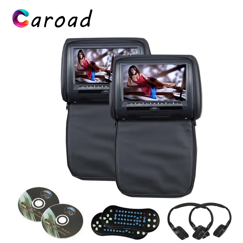 Caroad 2 шт. 9 дюймов Автомобильный подголовник dvd-плеер монитор Цифровой Экран с