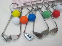 400pcs golf bag ornaments plastic mini pendant golf ball key ring sport advertisement key chain sports fans souvenirs key ring