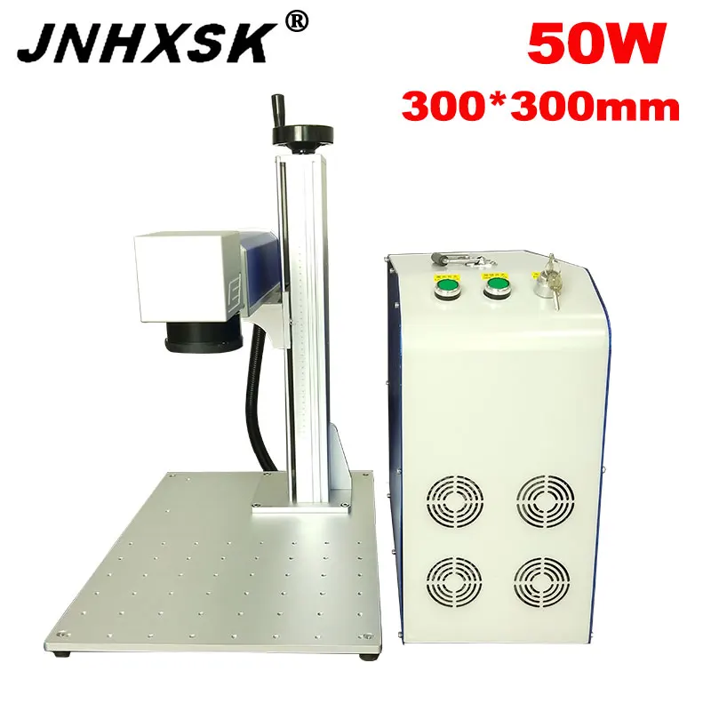 JNHXSK волоконно-лазерная маркировочная машина 50 Вт 200*200/300*300 Рабочий стол Размер cnc