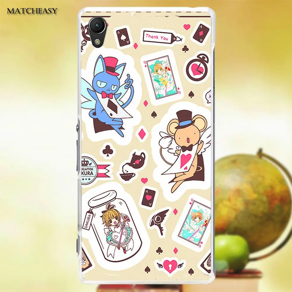 Мягкий термополиуретановый чехол для телефона Sakura Card Captor Sony Xperia Z Z1 Z2 Z3 Z4 Z5 compact Mini