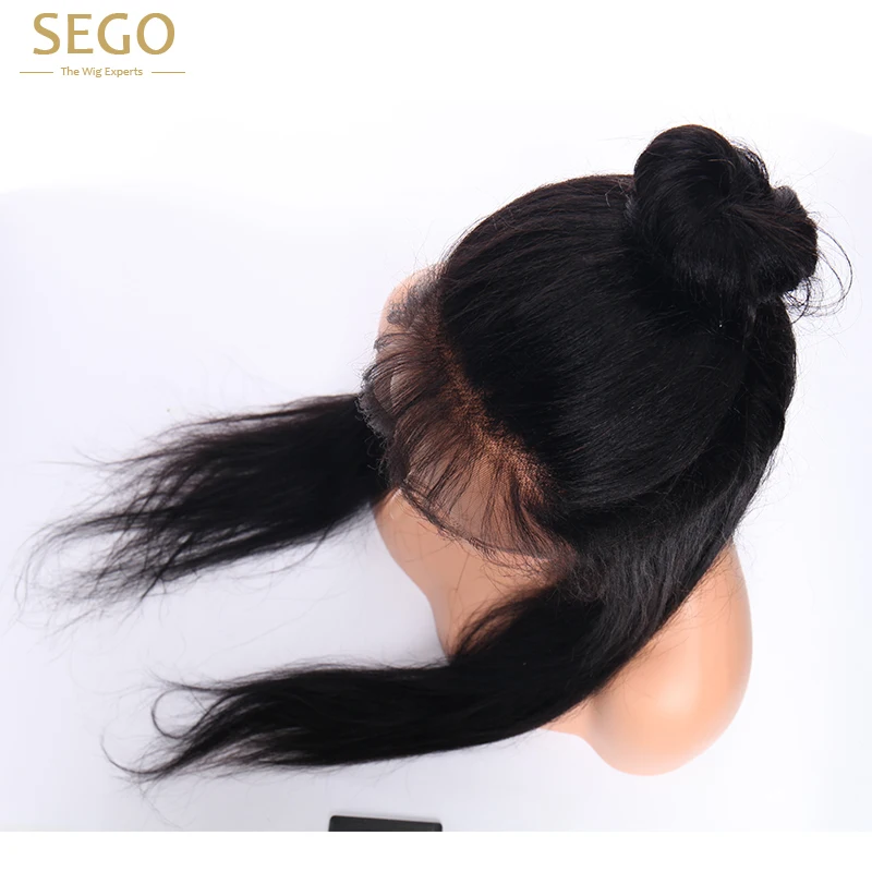 SEGO Yaki 13*4 человеческие волосы на кружеве парики для черных женщин парик шнурка