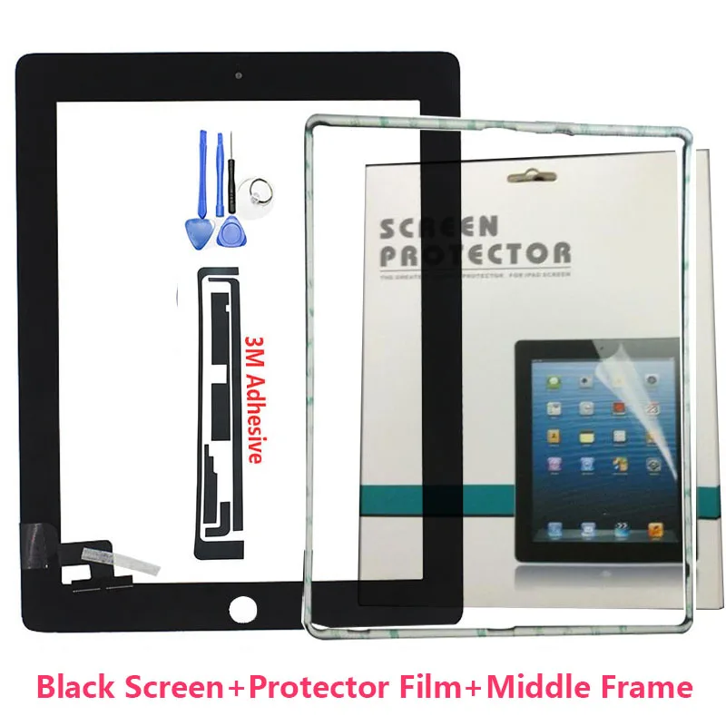Сенсорный экран для ipad 2 A1395 A1396 A1397 Передняя панель ipad2 дигитайзер стекло с