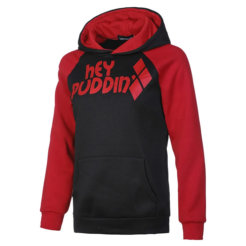 Харли Квинн три четверти рукав Бэтмен узор Для женщин толстовки Джокер штаны