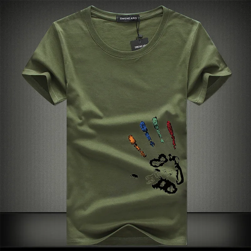 New Mens T Shirts Fashion Summer O-Neck Slim Fit Short Sleeve Shirt Men Mercerized Cotton Brand-Clothing Casual T-Shirt | Мужская одежда