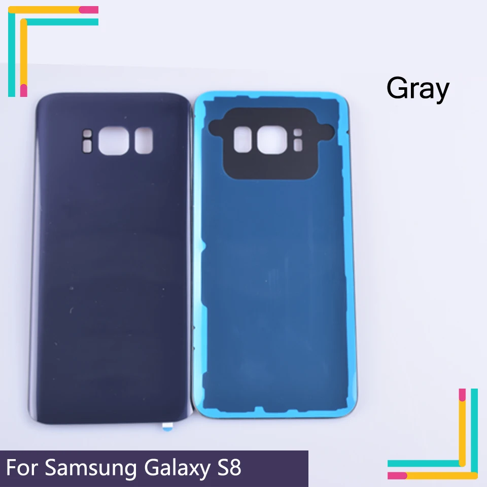50 шт./лот для Samsung Galaxy S8 G950 G950F SM корпус крышка батареи задняя Корпус задней двери