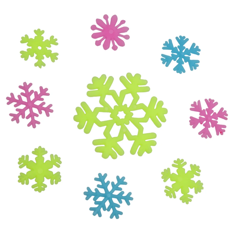 Рождественские настенные декоративные наклейки DIY светящиеся Снег