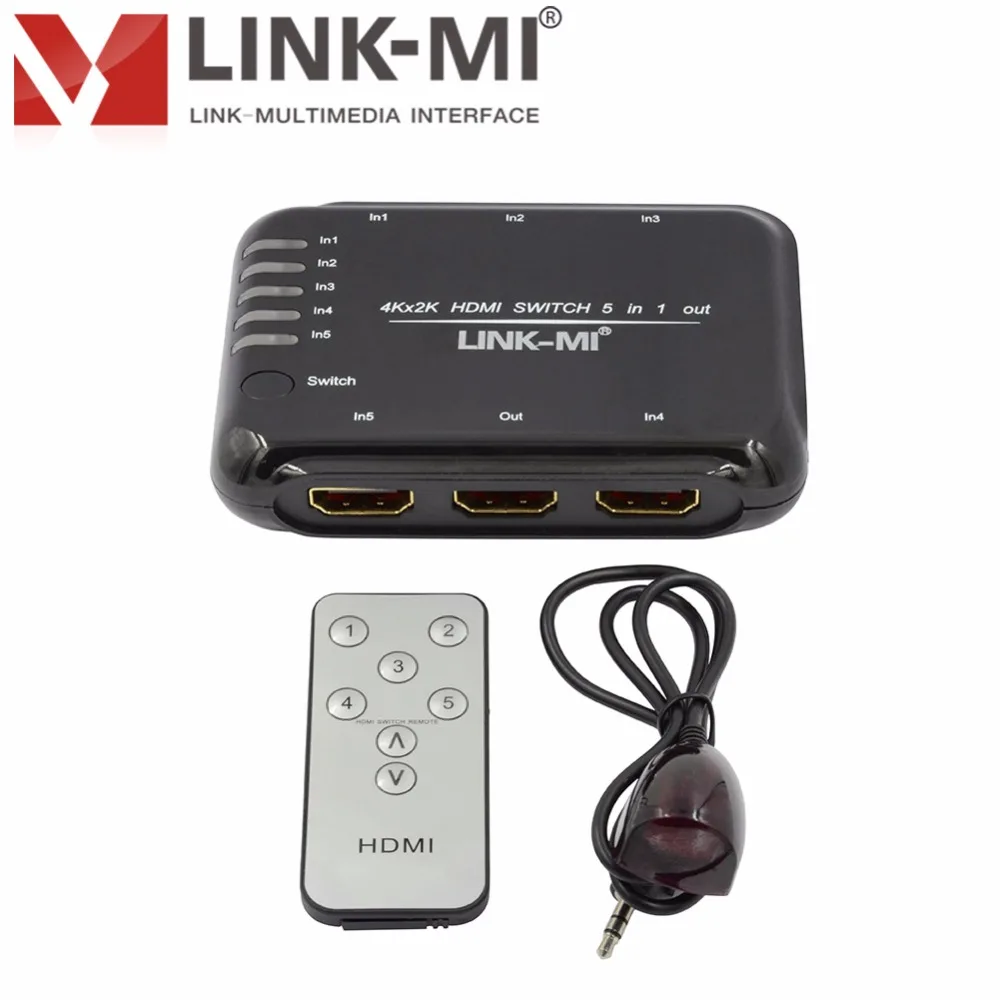 LM H501S HDMI переключатель 5x1 3D 4K2K аудио поддержка 1 4 Dolby True HD DTS Master Audio 7 CH IR Receive 3way