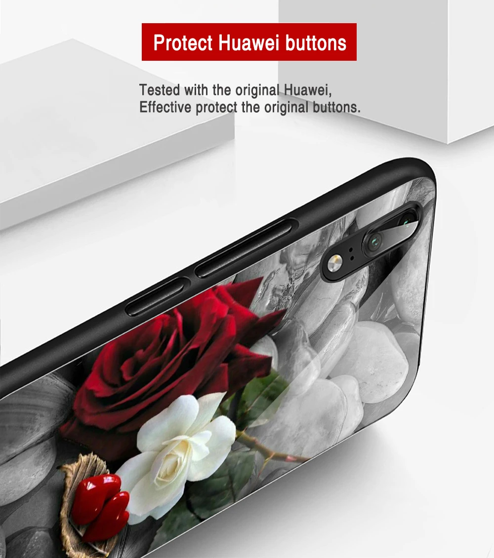 Чехол Finder для huawei mate 9, чехол, красная роза, Цветочный, закаленное стекло, чехол для huawei mate 9 10 Pro P10 P20 Honor V9 V10 Play Nova 3e