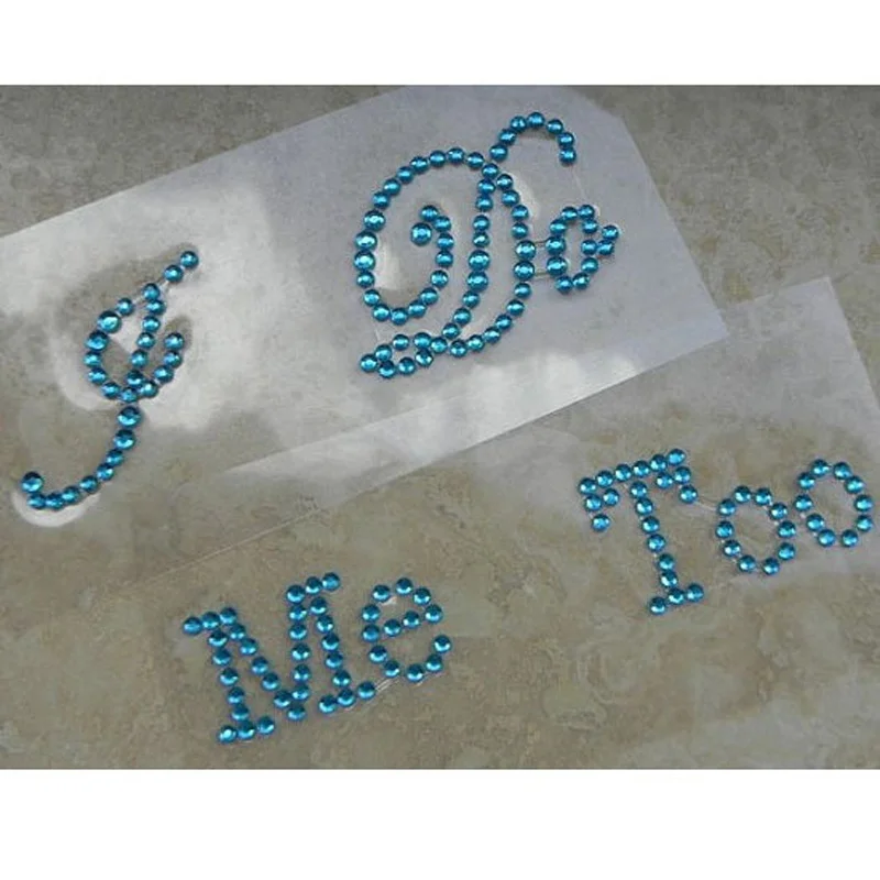 Стразы для свадебных торжеств I Do Me Too Blue Набор стикеров Аппликации что то