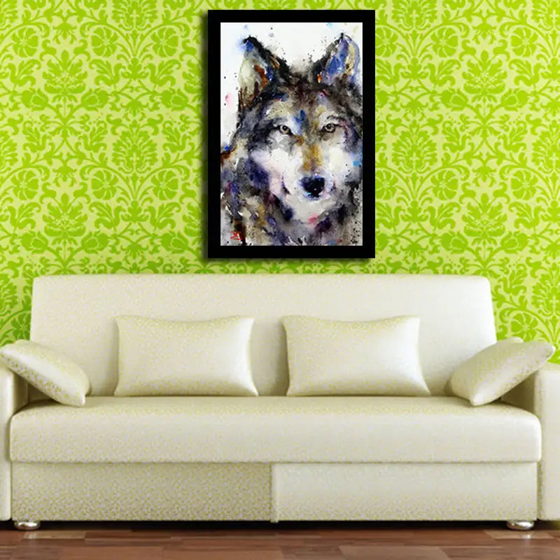 Картина с изображением леса прозрачный волк домашний декор Настенная картина