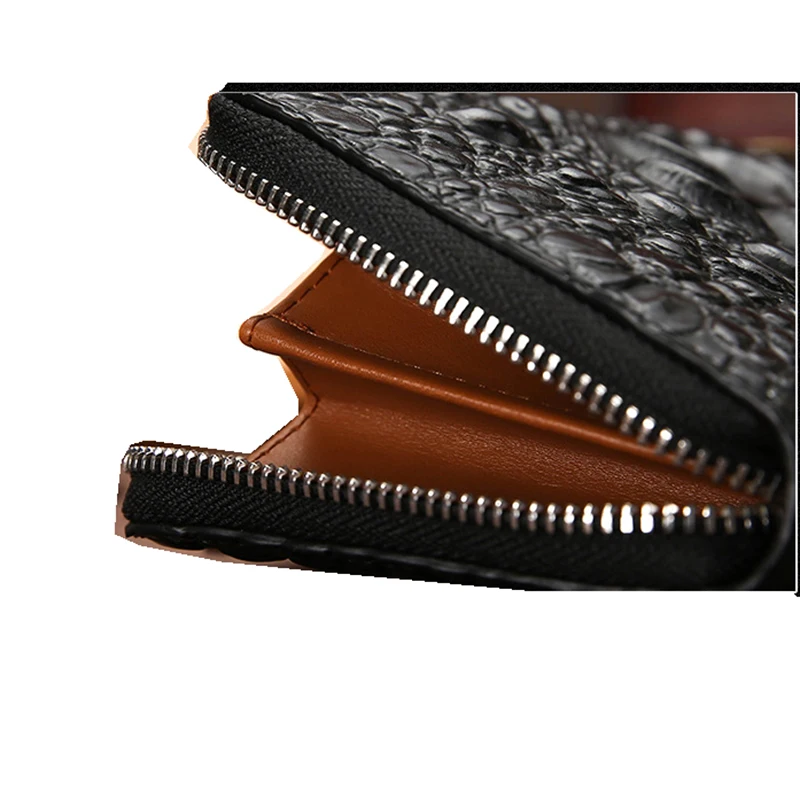 Мужской кошелек-клатч с узором под кожу крокодила мужской кошелек кожаный