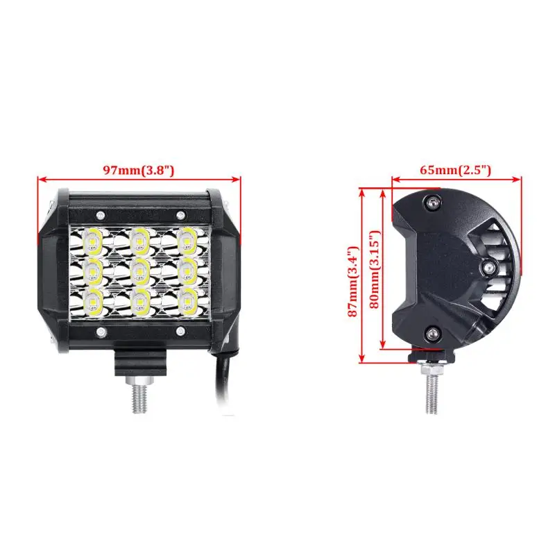 

Oslamp Tri-Row 50'' 702W Straight LED Light Bar IP68 Offroad Combo Beam Led 2x 4inch Work Lights 4x4 For 12V/24V vehicle