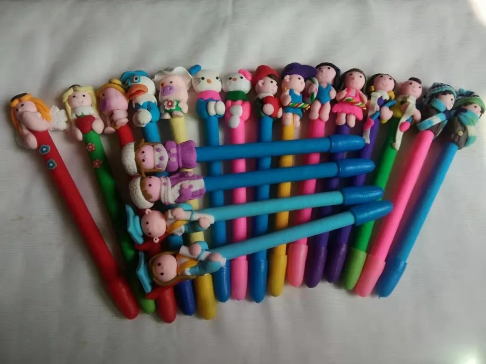 20 шт. Высококачественная шариковая ручка из полимерной глины в наличии рекламная