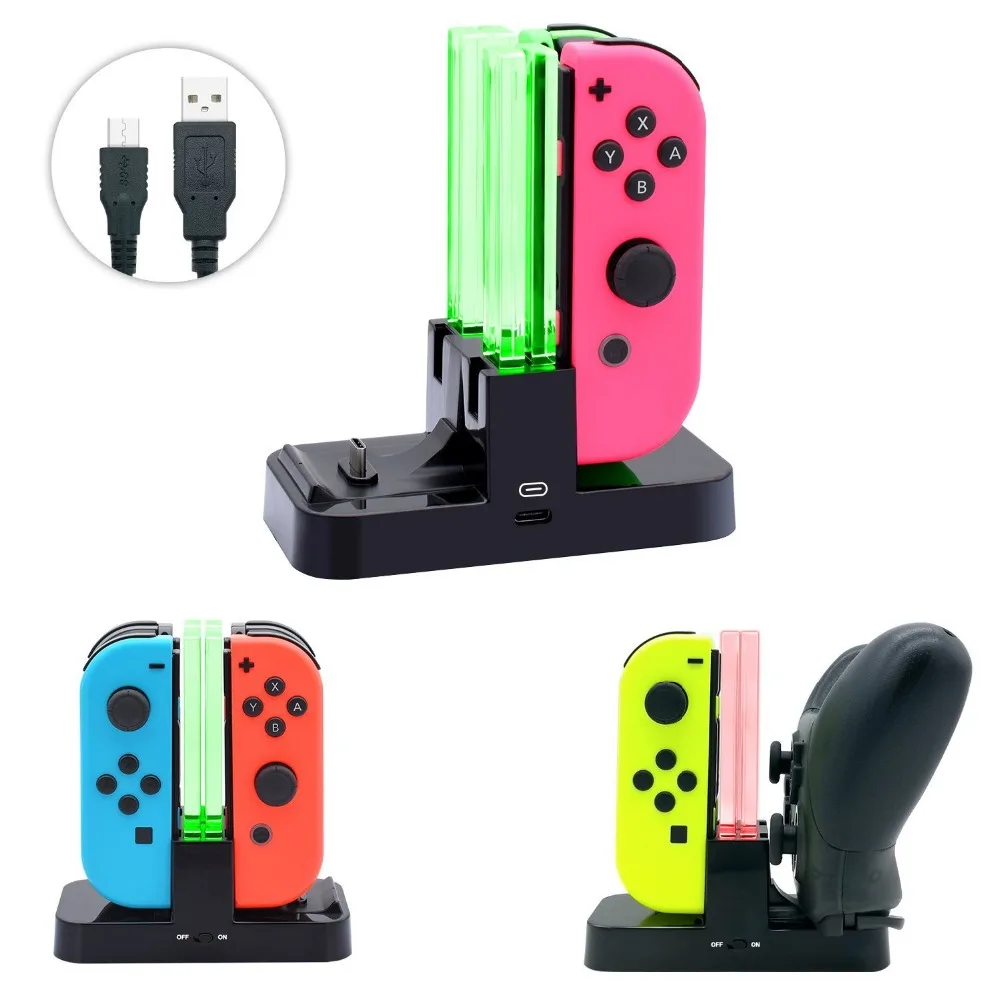 Профессиональный контроллер и зарядная док станция Joy con для главного