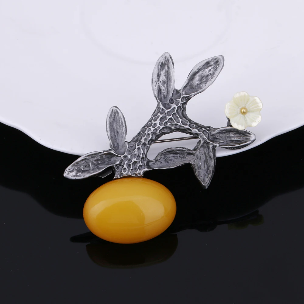 Винтажная брошь в виде ракушки Корейском стиле Корсажная листка из сплава