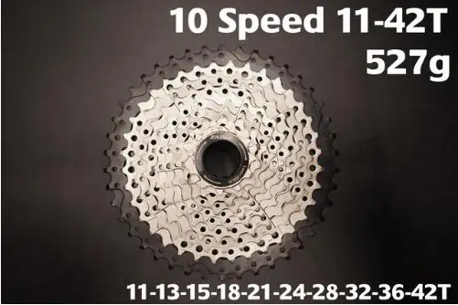10S 11-42T Zracing для ALIVIO/DEORE/SLX/XT велосипедная кассета 9 10 11 скоростей MTB велосипед freewheel 11-42 T/11-46 T/11-50 T/11-52 T - Цвет: 10S 11-42T