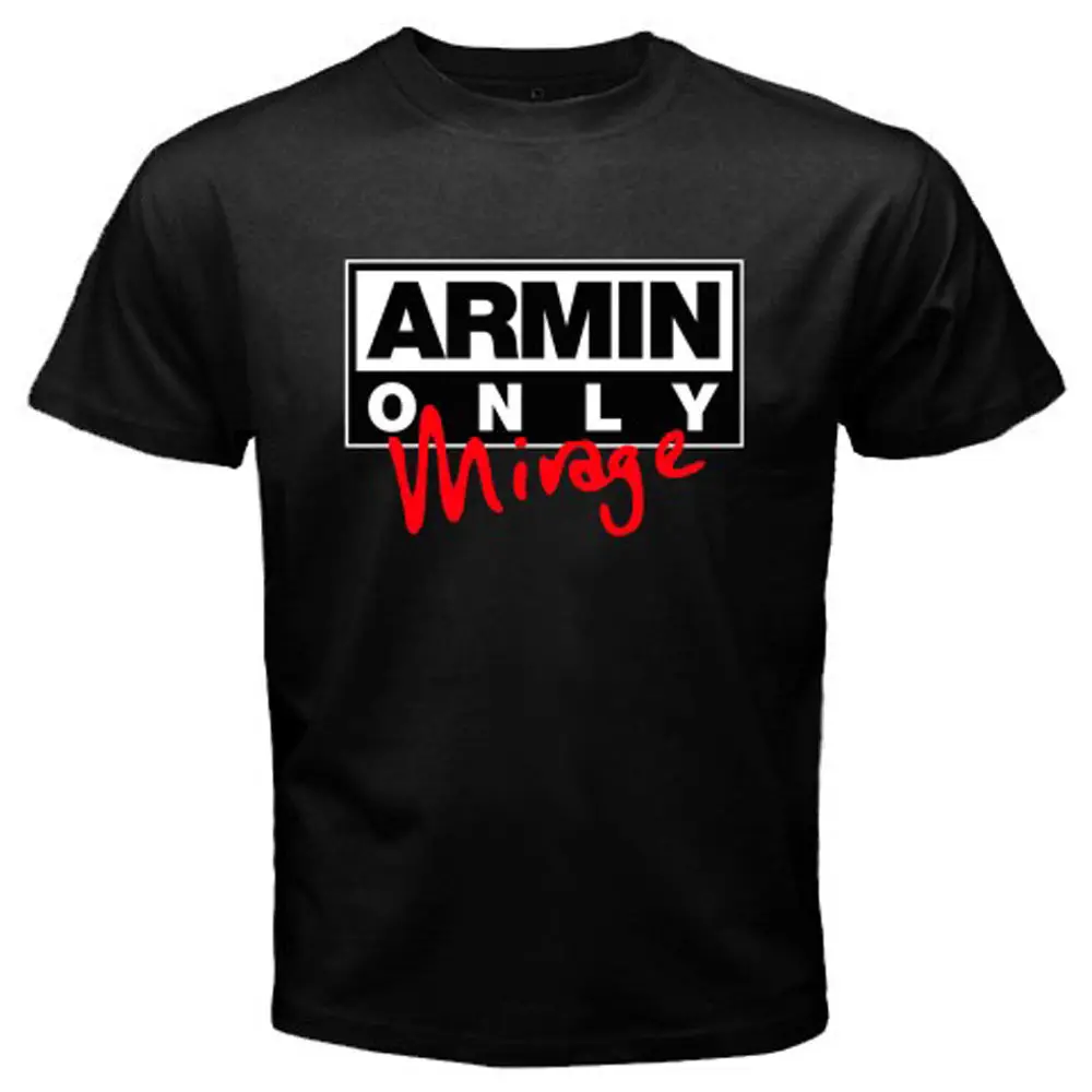 Armin Van Buuren Only MIRAGE электронная музыка Мужская черная футболка Размер Summer Летняя