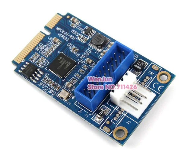 ПК компьютер мини PCI E Express к 19Pin 19p USB 3 0 разъем + 4pin питание материнская плата