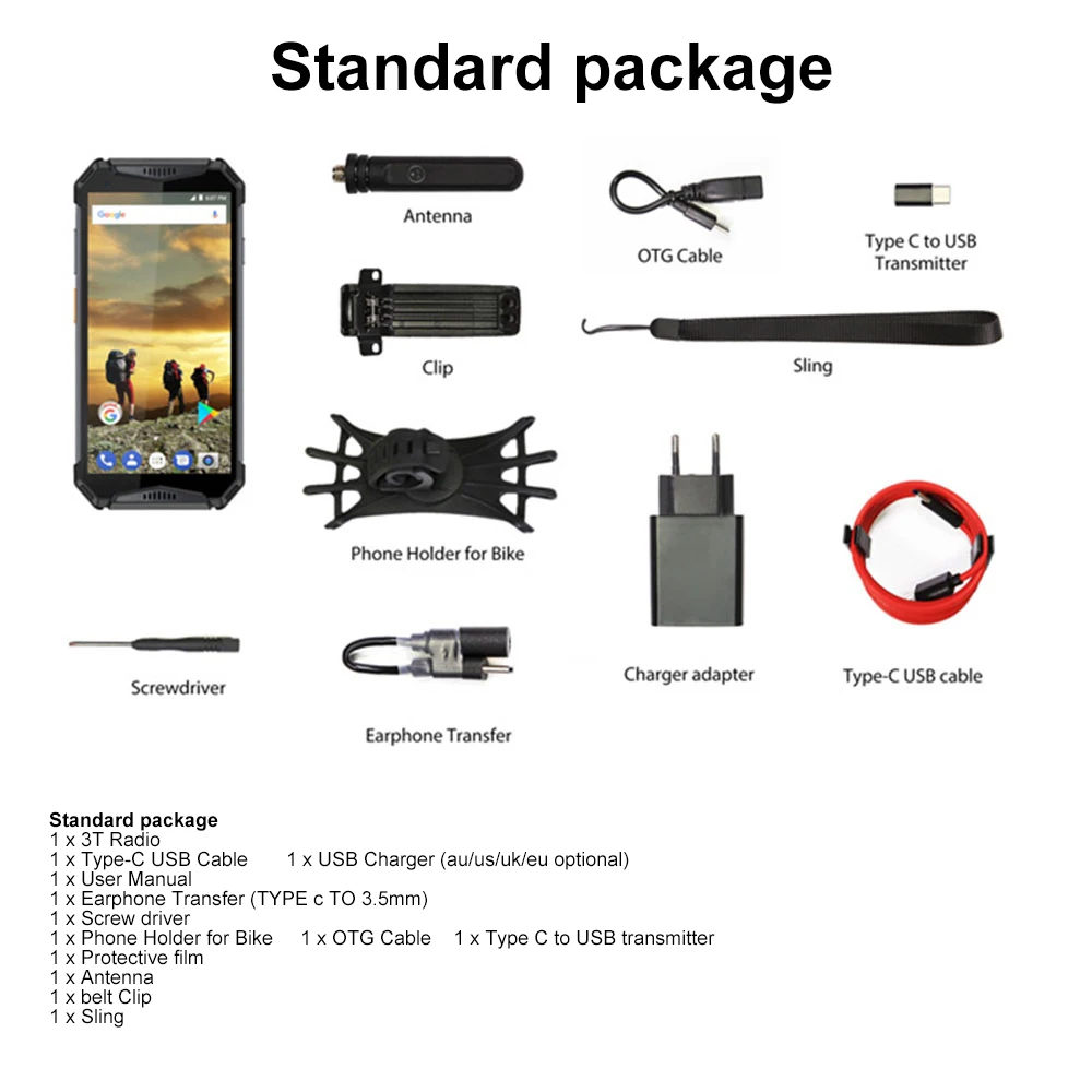 Ip68 рация Android8.1 LTE 4G телефон Радио ulefone T3 DMR цифровое радио UHF приемопередатчик GSM/WCDMA/LTE радио zello realptt