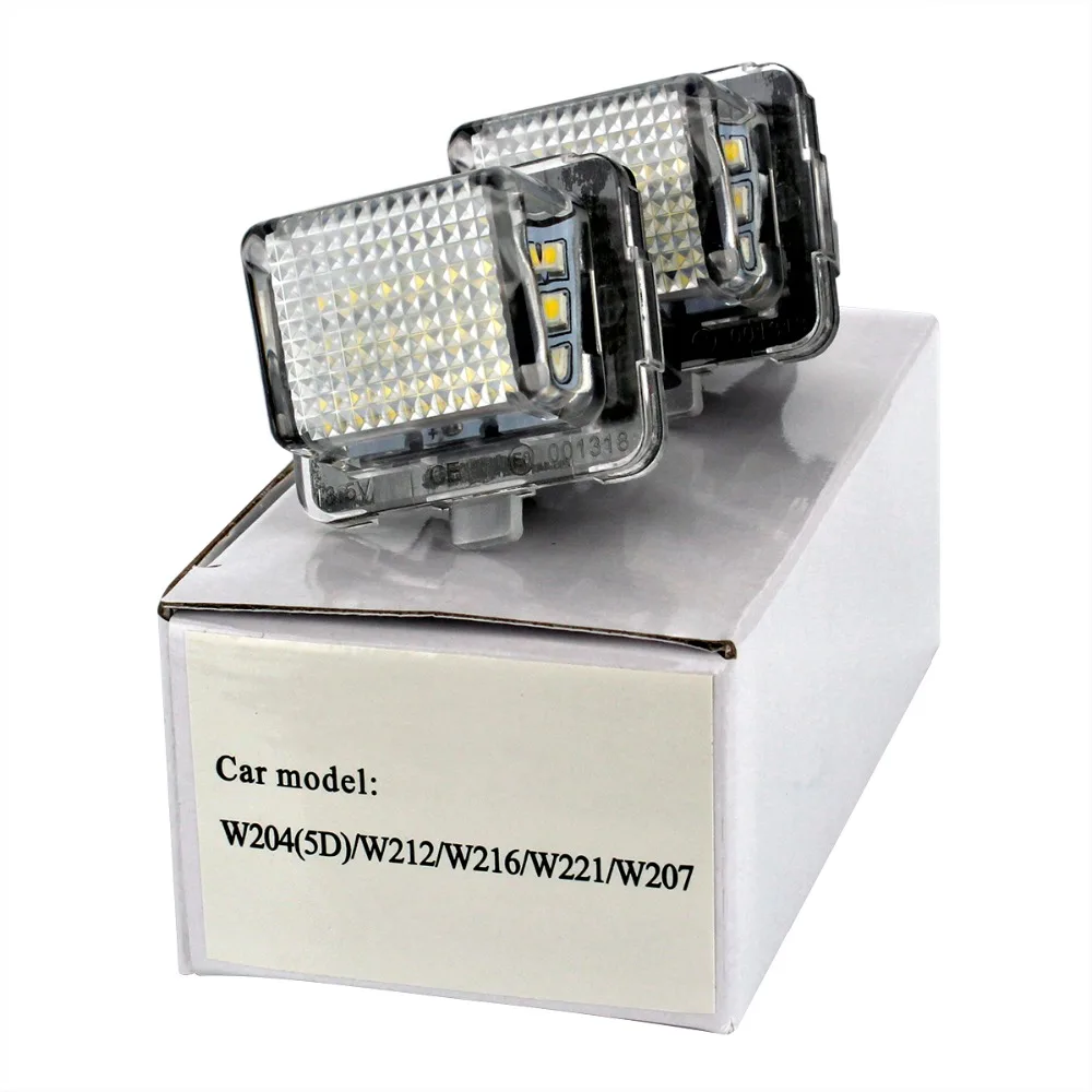 2x авто-Стайлинг 18 светодиодный Автомобильный фонарь освещения номерного знака