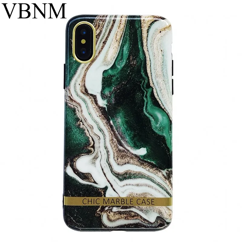 VBNM Luxury Marble Phone Case For iphone X XR XS Max Silicone Black Gold Fashion Soft Cover for iPhone 7 8 Plus 6 6s Coque |