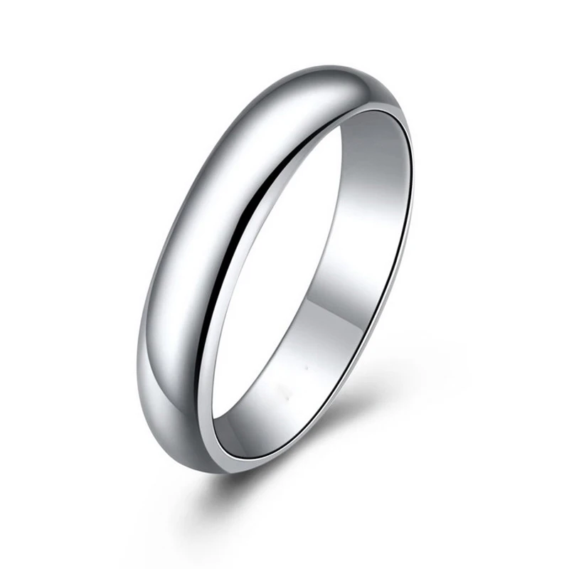 Обручальное кольцо ANI 18K из белого золота (AU750) обручальное с естественной